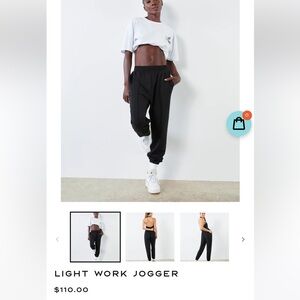 Daughter Lessons Light Work Black Jogger Pants